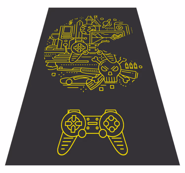 Vinyl tapijt spel gele fopspeen - TenStickers