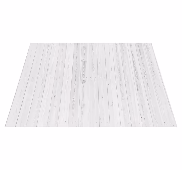 Vinyl tapijt ontvangsthal vintage witte houtlook sticker - TenStickers
