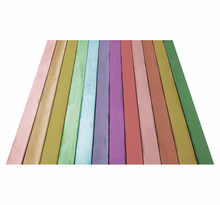 Vinyl tapijt ontvangsthal lichte kleur houten planken - TenStickers