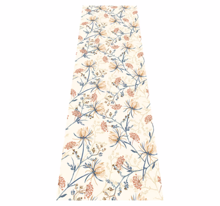 Vinyl tapijt woonkamer vintage bloemenprint - TenStickers