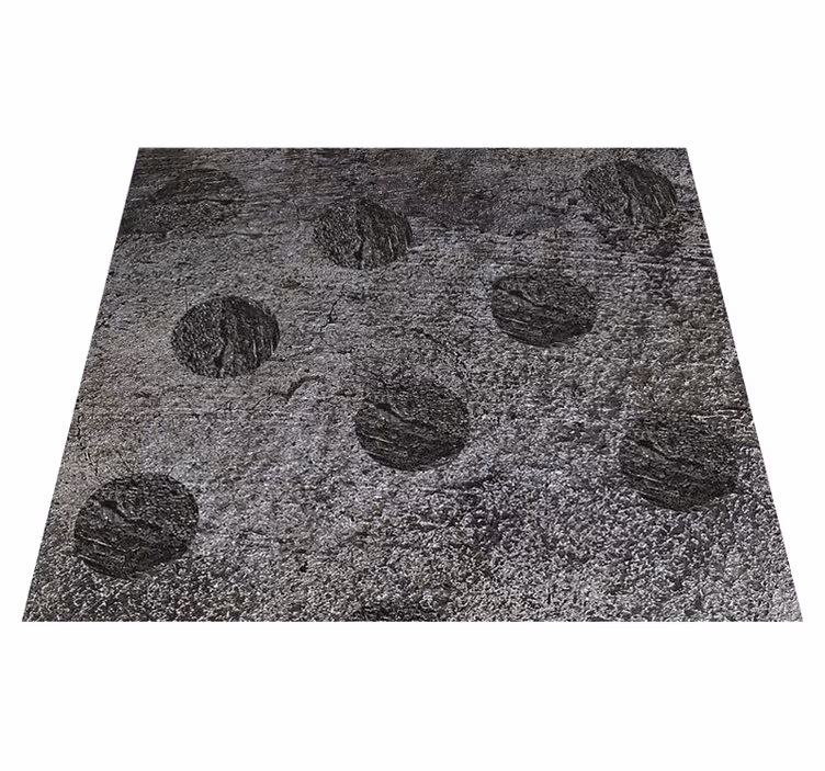 Vinyl tapijt grijs abstracte circulaire motieven - TenStickers
