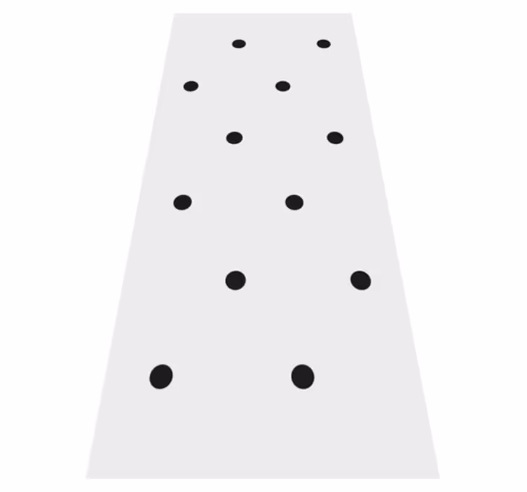 Vinyl tapijt hal nordic stijl zwarte stippen - TenStickers