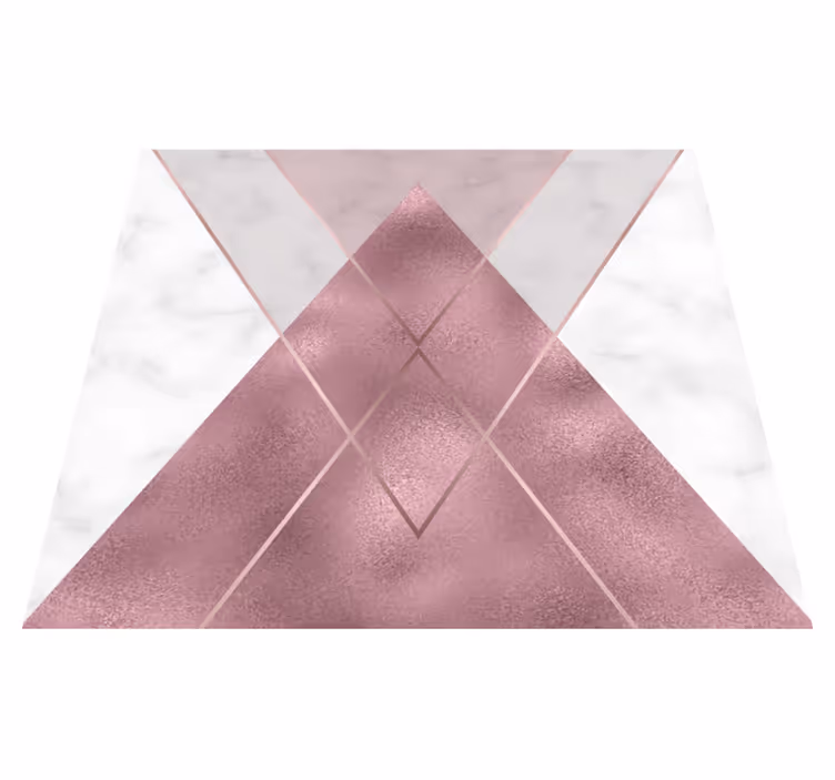 Vinyl tapijt hal roze en grijs marmer - TenStickers