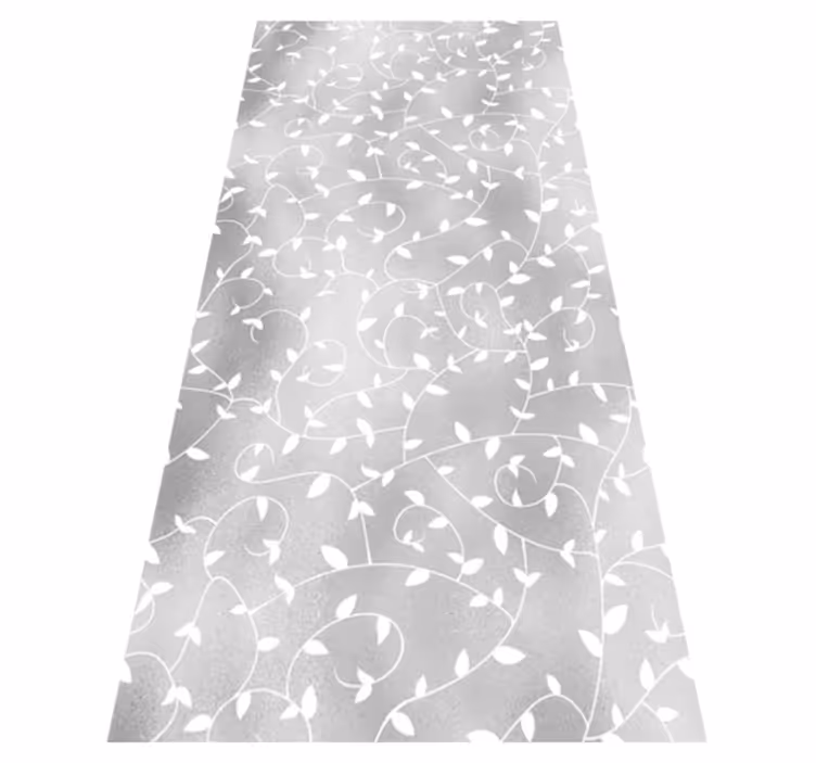 Vinyl tapijt hal takken wit en zilver behang - TenStickers