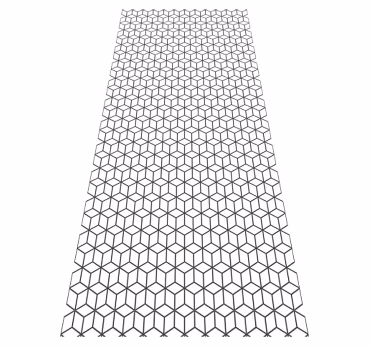 Vinyl tapijt hal met nordic stijl randcubes - TenStickers