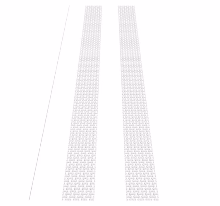 Vinyl tapijt hal 3d witte verticale strepen - TenStickers