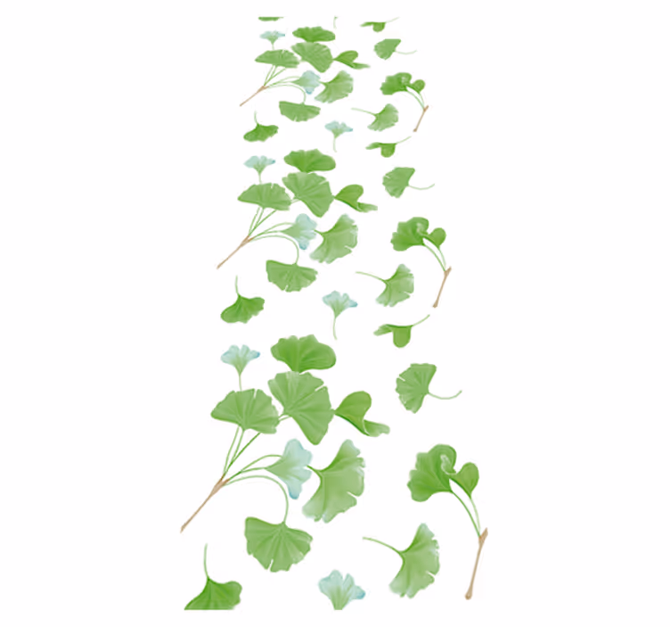 Vinyl tapijt hal ginkgo bladeren olieverf - TenStickers