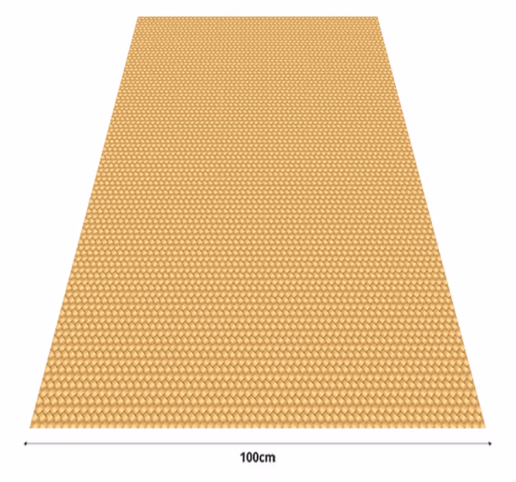 Vinyl tapijt beige met wicker structuur - TenStickers