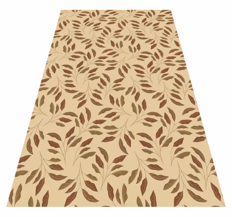 Vinyl tapijt beige bladerige elegantie - TenStickers