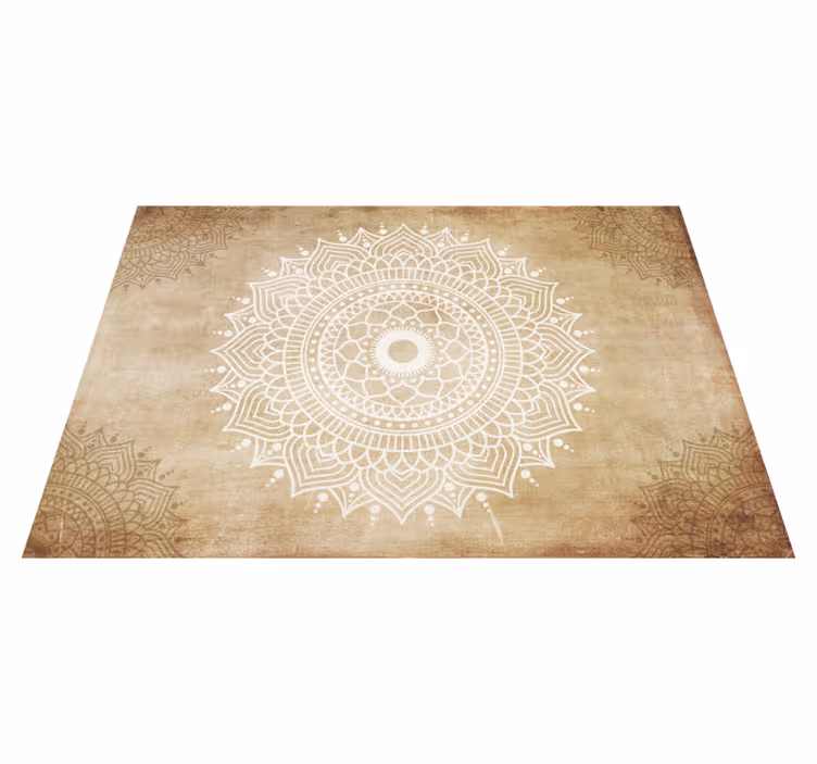Vinyl tapijt beige met oude papierstructuur - TenStickers