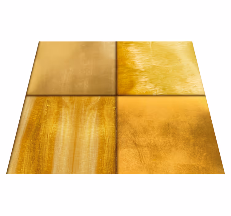 Vinyl tapijt geel met gouden textuur oppervlak - TenStickers