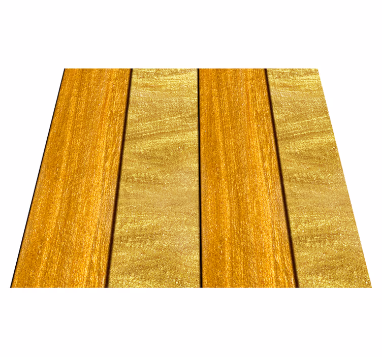 Vinyl tapijt geel met gestructureerde houten afwerking - TenStickers