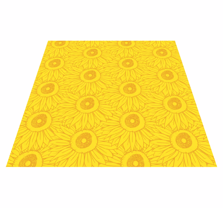 Vinyl tapijt geel lichte zonnebloemtinten - TenStickers