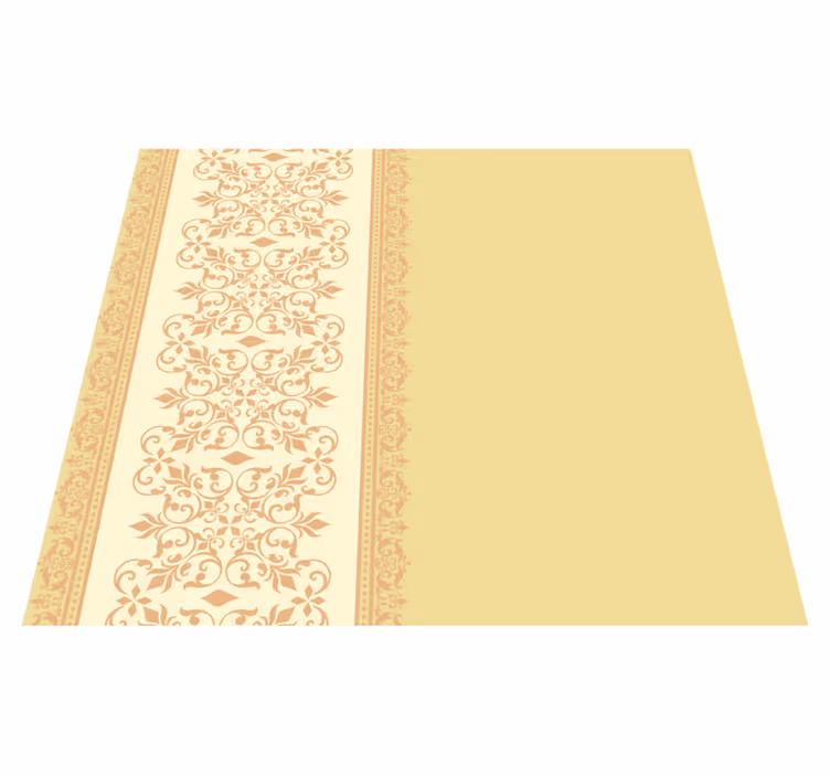 Vinyl tapijt geel vintage haard behang - TenStickers