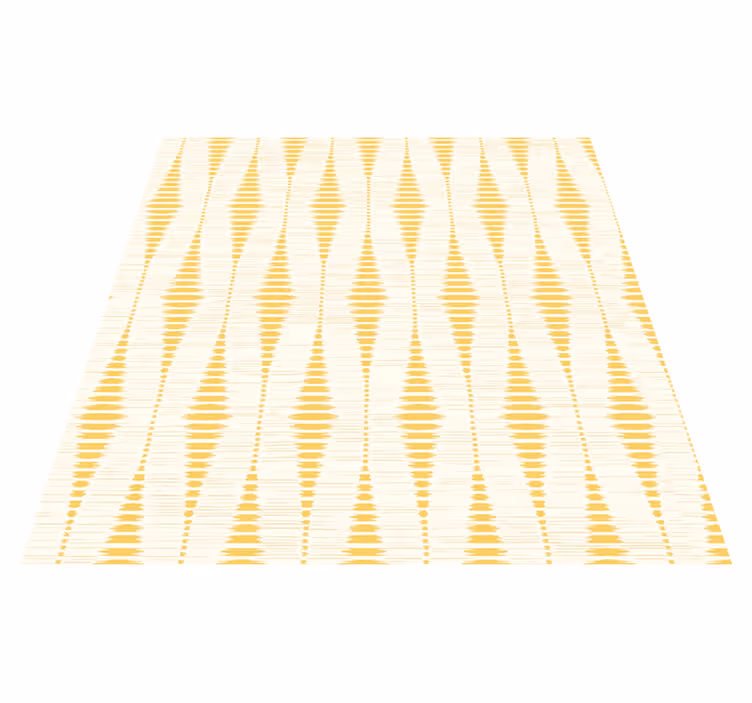 Vinyl tapijt geel rabaul ikat patroon - TenStickers