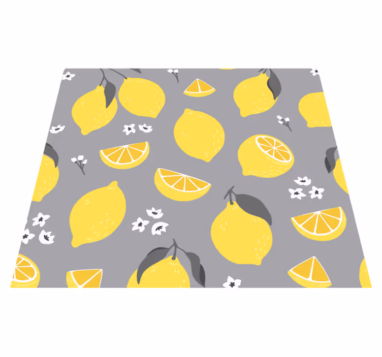 Vinyl tapijt geel tropical lemon - TenStickers