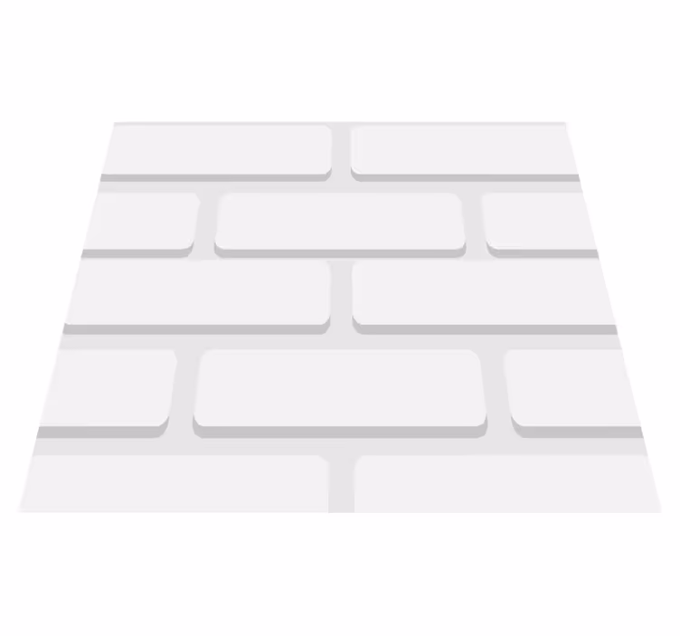 Vinyl tapijt wit met witte stenen uitstraling - TenStickers