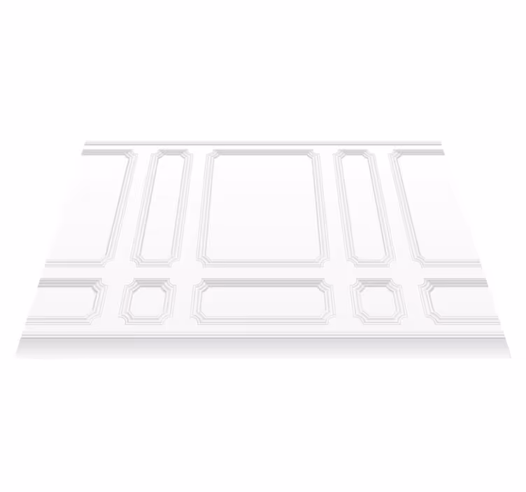 Vinyl tapijt wit klassieke cuarterones - TenStickers