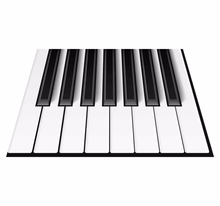 Vinyl tapijt wit piano toetsen - TenStickers