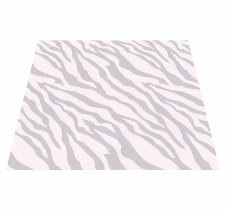 Vinyl tapijt wit lichtgrijs zebrapatroon - TenStickers