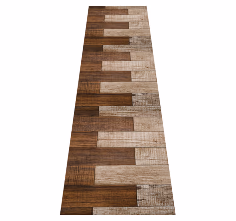 Vinyl tapijt bruin met ingebed hout - TenStickers