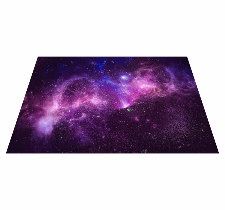 Vinyl tapijt paars abstract gespatte paarse sterrenstelsel - TenStickers