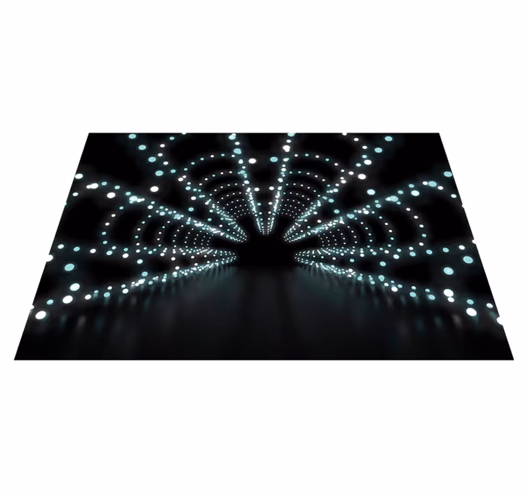 Vinyl tapijt zwart abstracte lichtexplosie - TenStickers