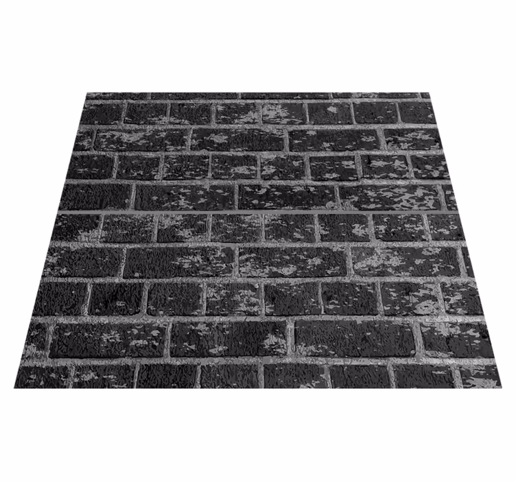Vinyl tapijt zwart met baksteen effect - TenStickers
