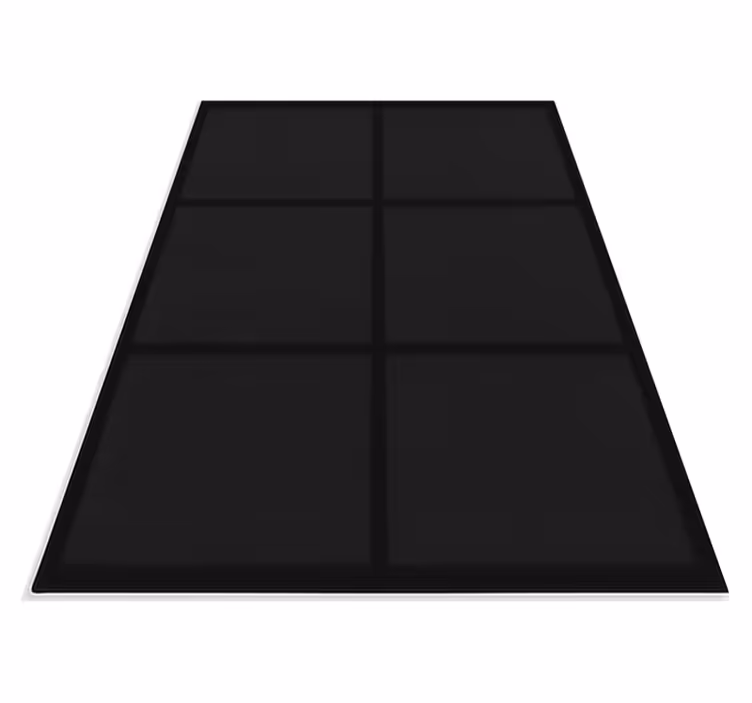 Vinyl tapijt zwart modern blokkenpatroon - TenStickers