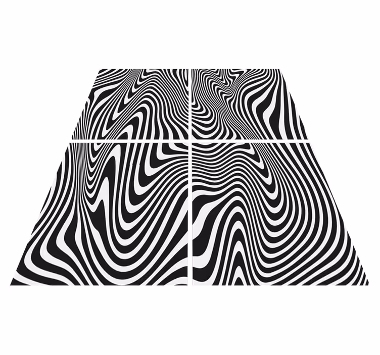 Vinyl tapijt zwart zebra 3d effect - TenStickers