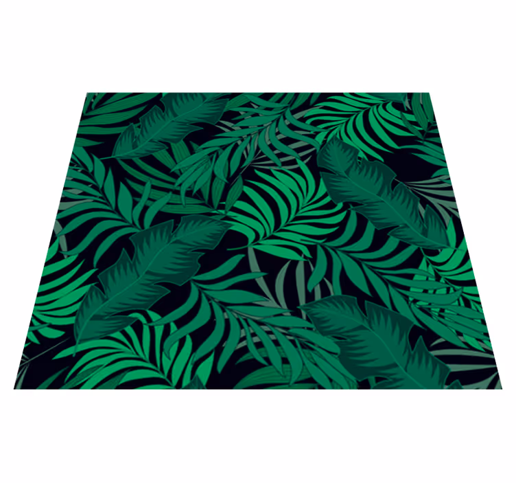 Vinyl tapijt groen keys in de jungle behang - TenStickers