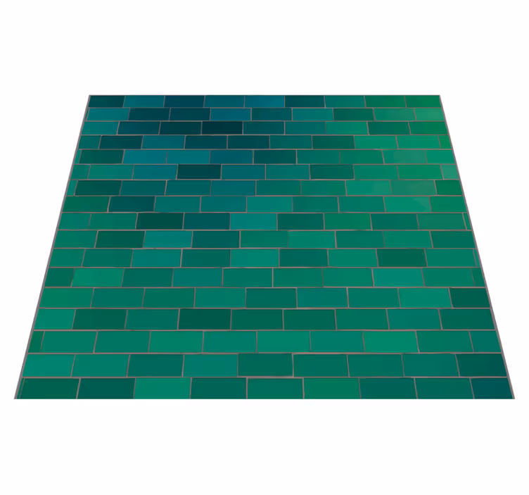 Vinyl tapijt groen met tegelstructuur - TenStickers