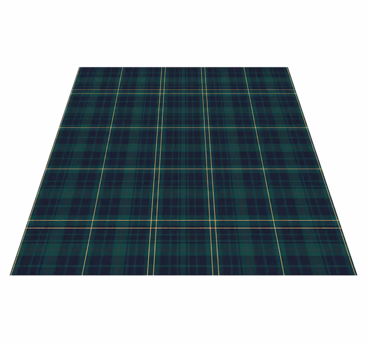 Vinyl tapijt groen donkergroen tartan - TenStickers