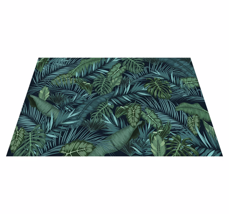 Vinyl tapijt groen jungle behang - TenStickers