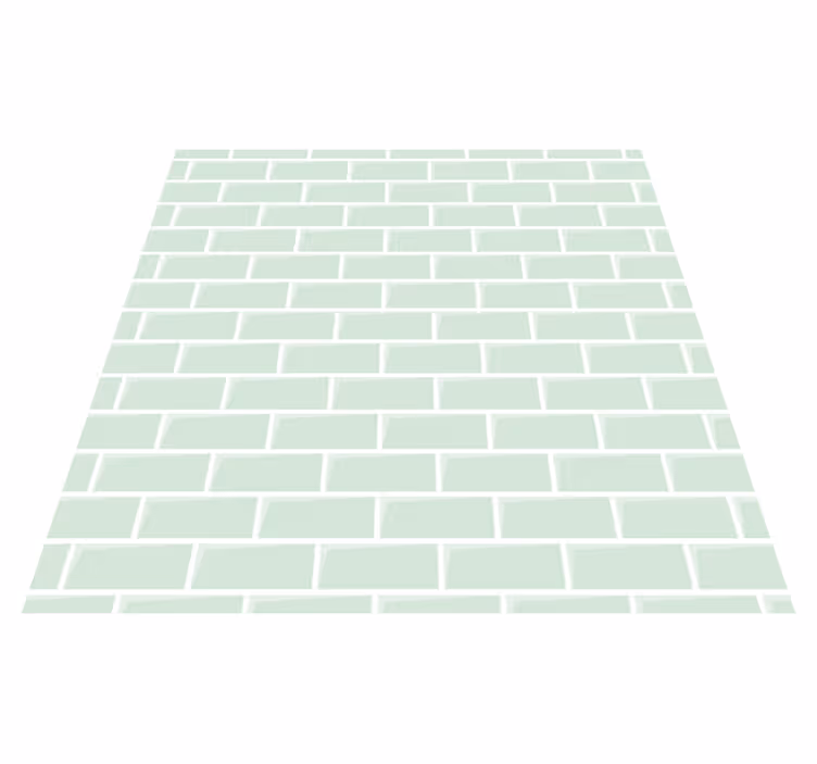 Vinyl tapijt groen met groene bakstenen wanddecoratie - TenStickers