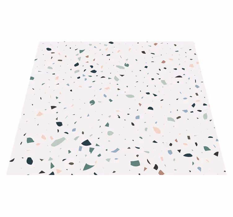Vinyl tapijt buitenshuis white terrazo - TenStickers