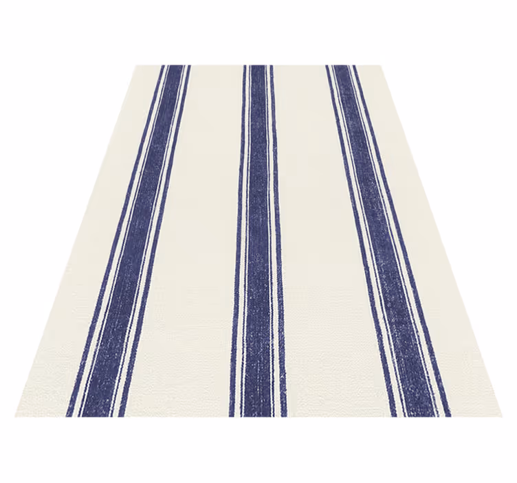 Vinyl tapijt buitenshuis verticale lijnen marineblauw - TenStickers