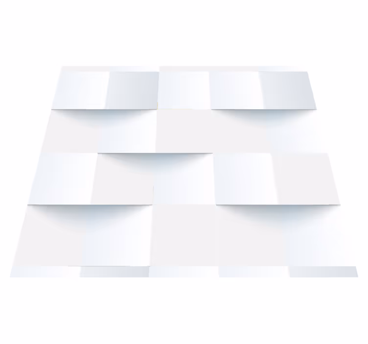 Vinyl tapijt buitenshuis 3d witte plakkende notities - TenStickers