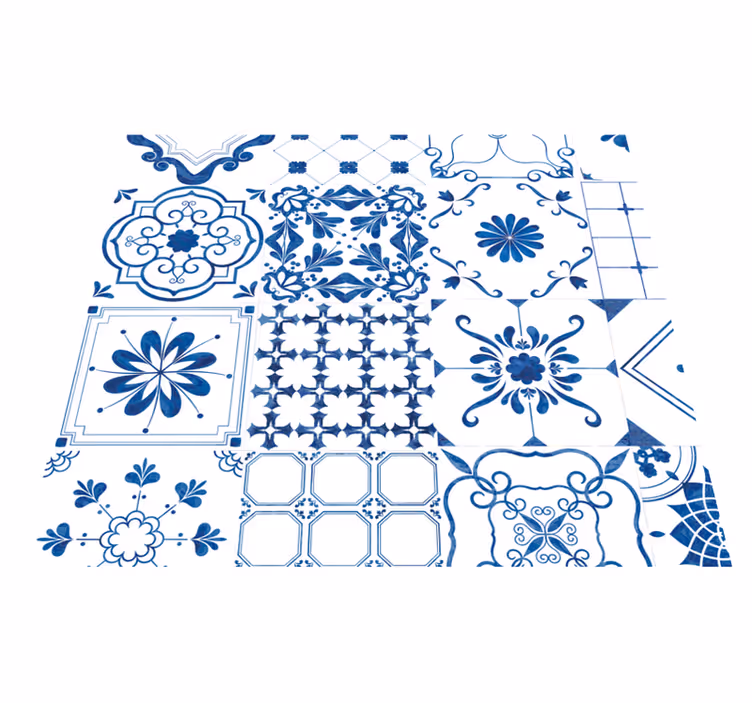 Vinyl tapijt buitenshuis nordic tegels - TenStickers