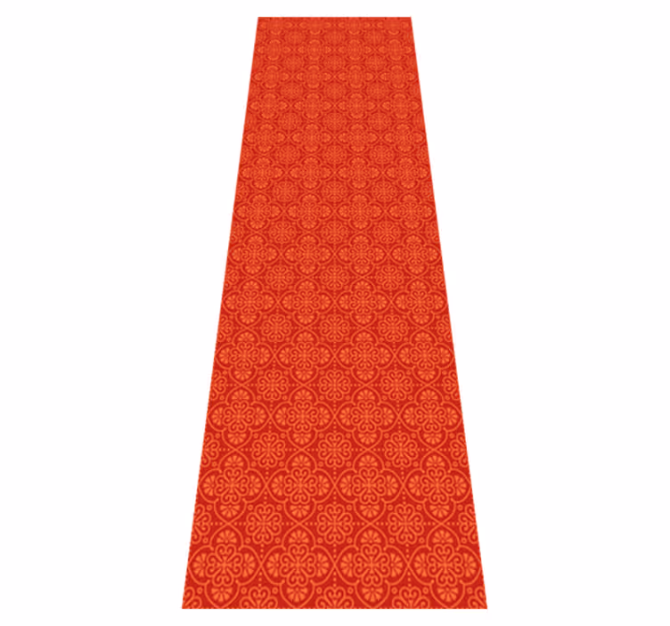 Vinyl tapijt rood met indiaans patroon - TenStickers