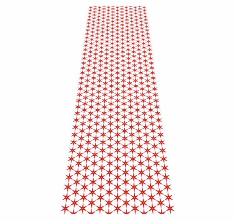 Vinyl tapijt rood met rode koreaanse sterren - TenStickers
