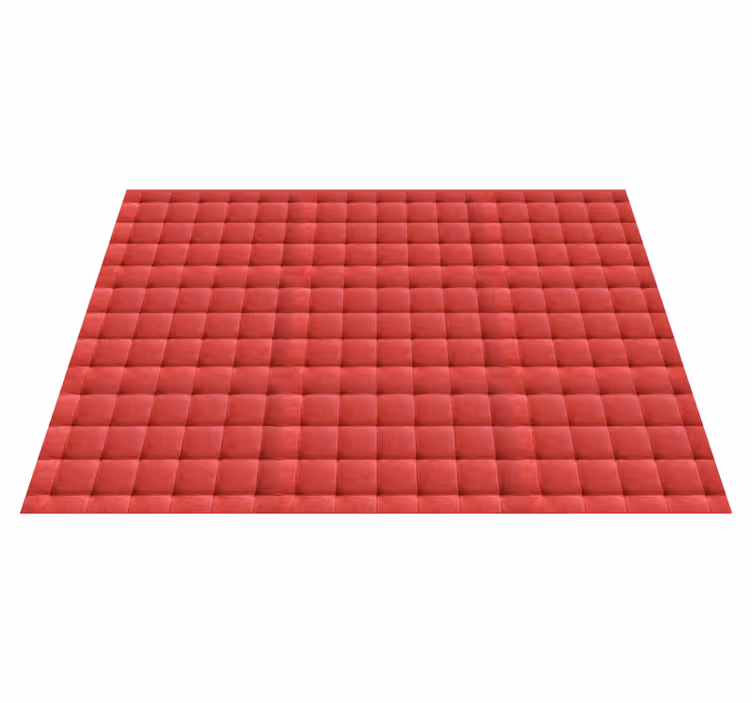 Vinyl tapijt rood met leren padding - TenStickers