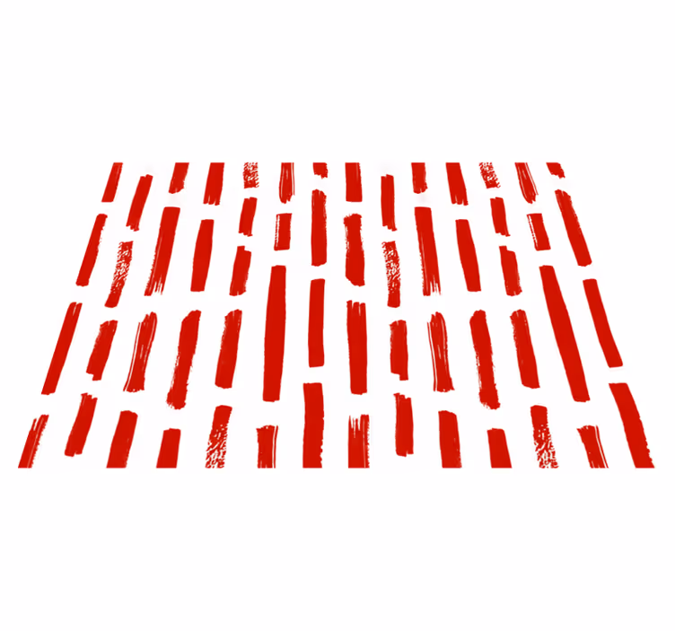 Vinyl tapijt rood met rood en witte strepen - TenStickers