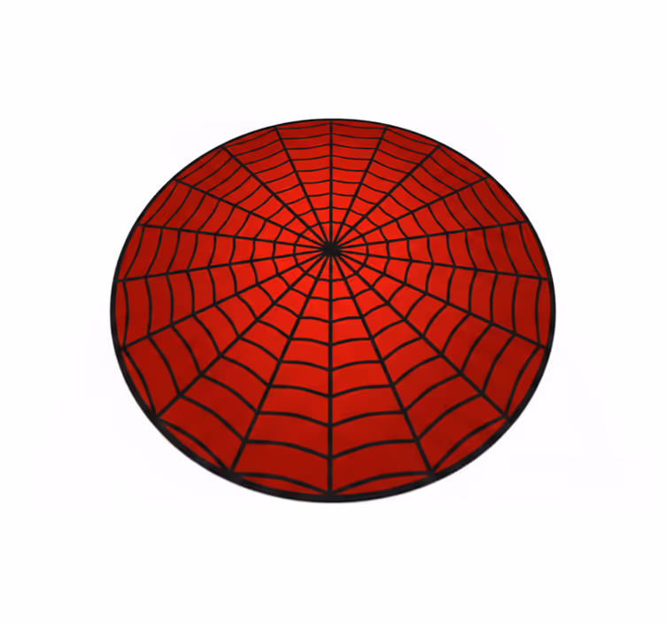 Vinyl tapijt rood spinnenweb - TenStickers