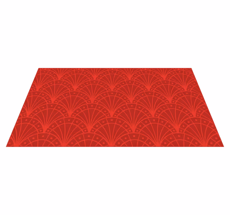 Vinyl tapijt rood elegant rood art deco - TenStickers