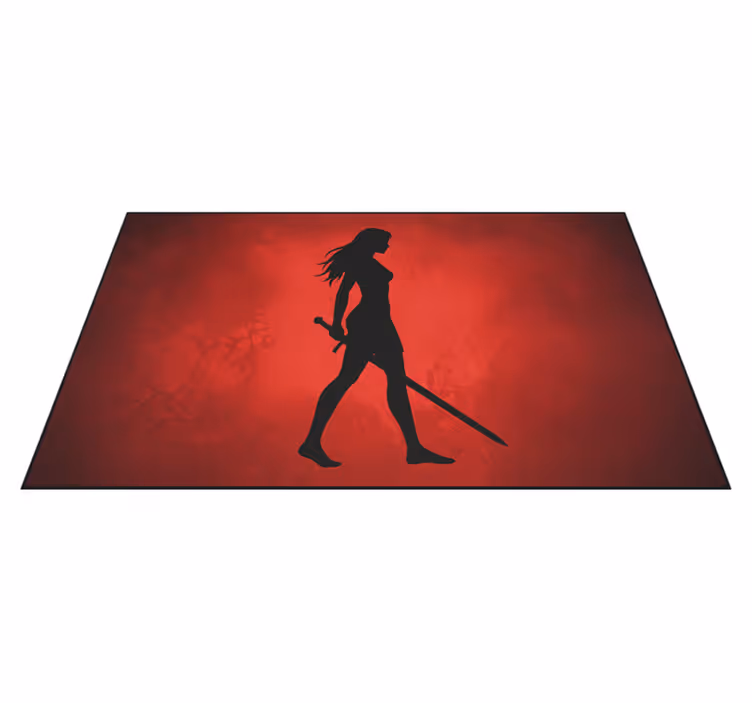 Vinyl tapijt rood anime asuna - TenStickers