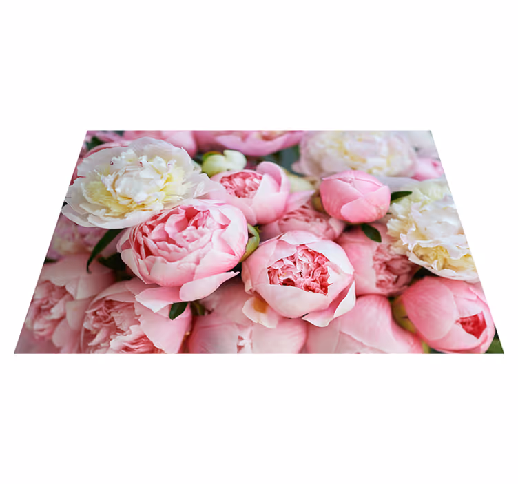 Vinyl tapijt roze boeket roze rozen - TenStickers