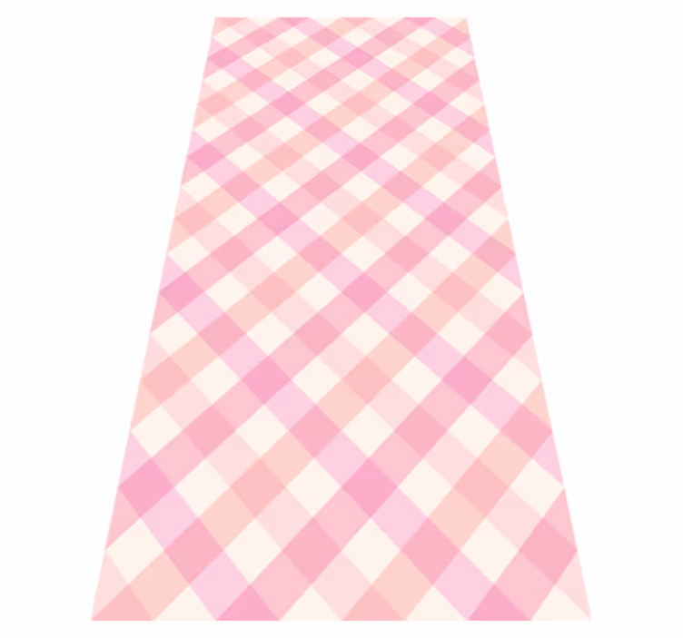 Vinyl tapijt roze met ruitpatroon - TenStickers
