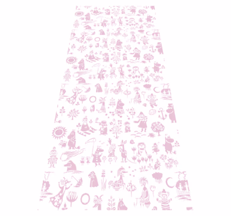 Vinyl tapijt roze moomin full wallpaper - TenStickers