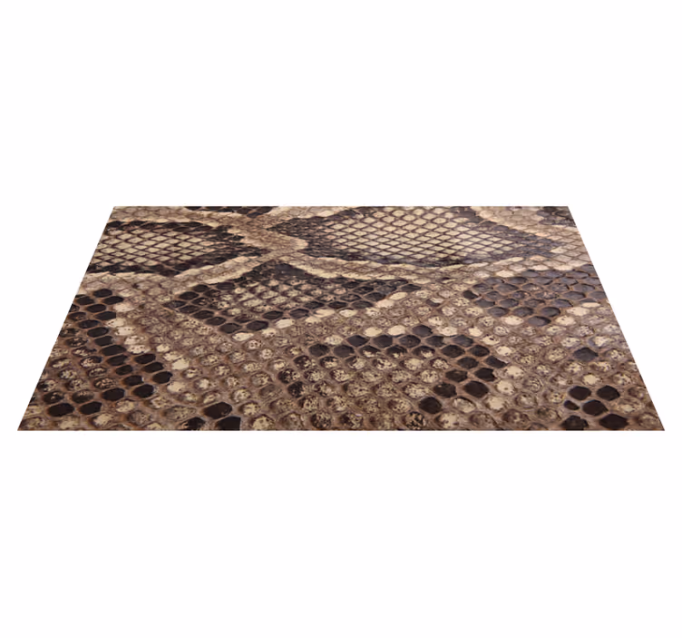 Slangenprint vinyl tapijt woonkamer - TenStickers